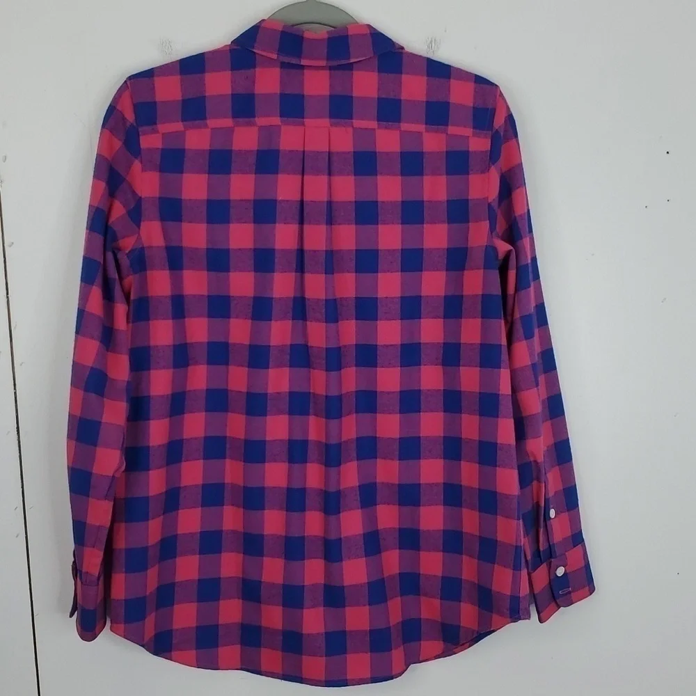Vineyard Vines Relaxed Carmel Buffalo Check Performance Flannel Womens 4 Cotton